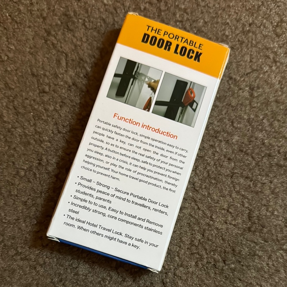 Portable Door Lock - Red